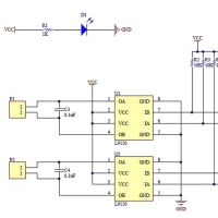 DC motor of stappenmotor aansturingsmodule L9110 schema